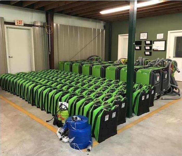 numerous water drying equipment in the warehouse